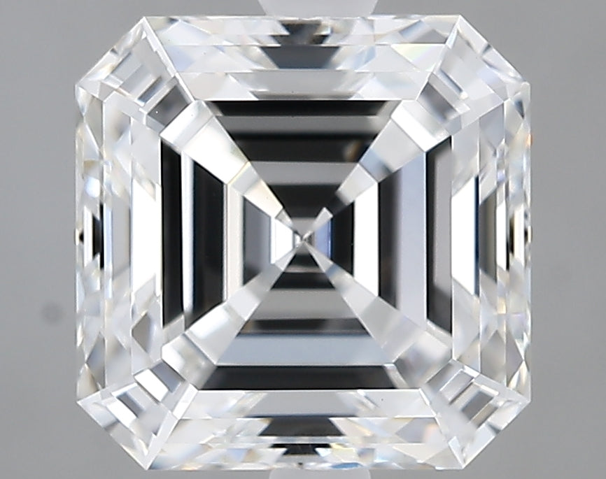 Lab-Grown 3.19 Carat Asscher Cut Diamond color E Clarity VVS2, precious stones, engagement diamonds
