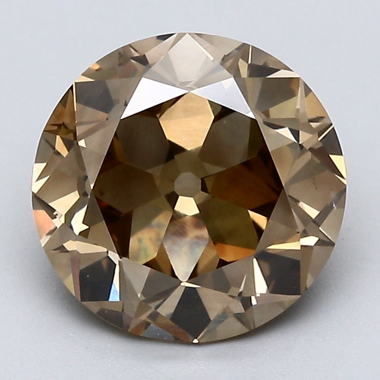 2.91 Carat Old European Cut Antique Natural Mined Diamond Fancy Brown Orange Color VS2 Clarity With GIA Certificate, natural diamonds, precious stones, engagement diamonds