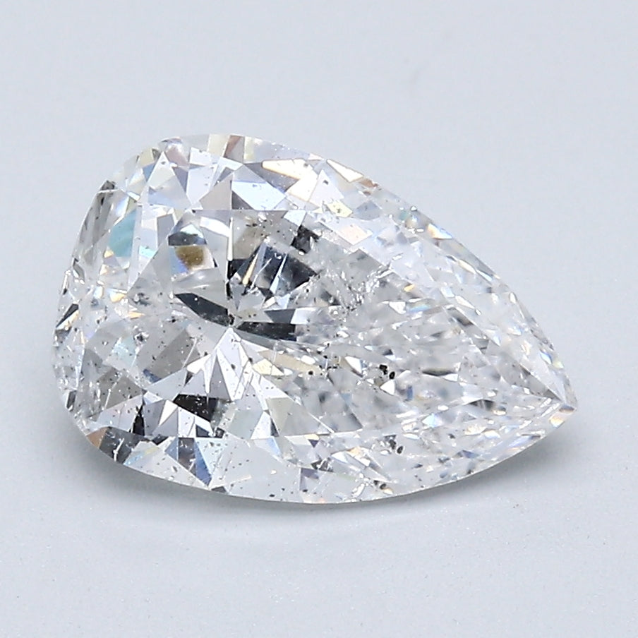 2.07 Carat Pear Shape Natural Mined Diamond D Color I2 Clarity With GIA Certificate, natural diamonds, precious stones, engagement diamonds