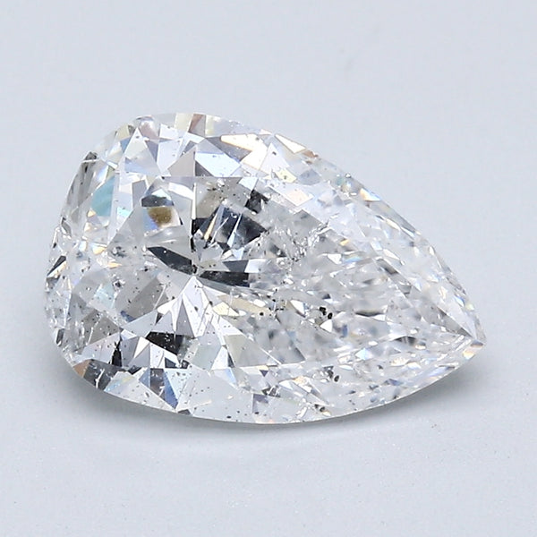 2.07 Carat Pear Shape Natural Mined Diamond D Color I2 Clarity With GIA Certificate, natural diamonds, precious stones, engagement diamonds