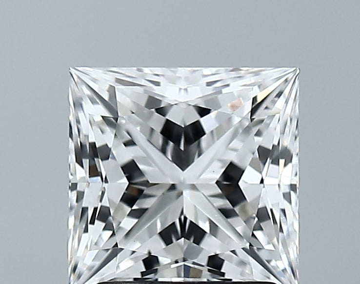 Lab-Grown 2.14 Carat Princess Cut Diamond color E Clarity VS1 With GIA Certificate, precious stones, engagement diamonds
