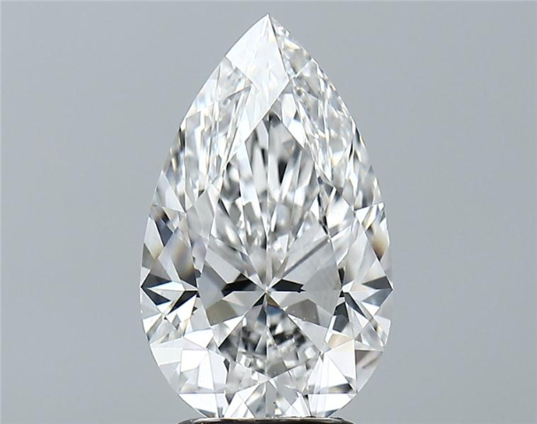 Lab-Grown 2.73 Carat Pear Shape Diamond color E Clarity VS2, precious stones, engagement diamonds