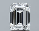 Lab-Grown 1.87 Carat Emerald Cut Diamond color E Clarity VVS2, precious stones, engagement diamonds