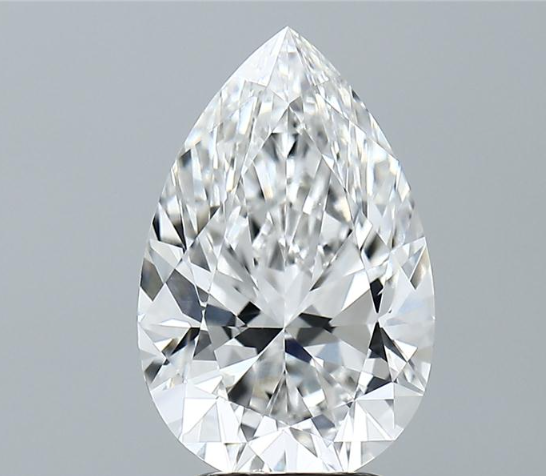 Lab-Grown 3.50 Carat Pear Shape Diamond color E Clarity VVS2 With GIA Certificate, precious stones, engagement diamonds