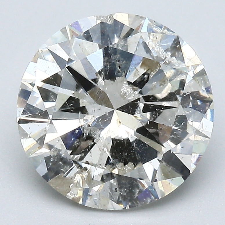 3.00 Carat Round Brilliant Natural Mined Diamond J Color I2 Clarity With GIA Certificate, natural diamonds, precious stones, engagement diamonds
