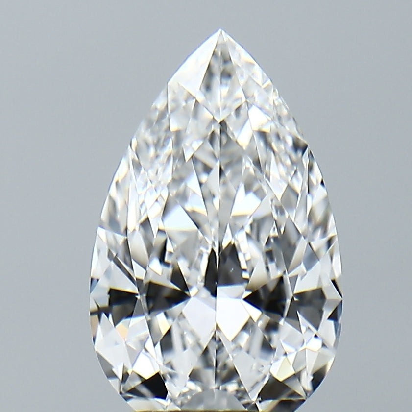 Lab-Grown 2.41 Carat Pear Shape Diamond color D Clarity VVS2, precious stones, engagement diamonds
