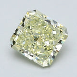 1.33 Carat Radiant Cut Diamond color Fancy Light  Yellow Clarity VVS1, natural diamonds, precious stones, engagement diamonds