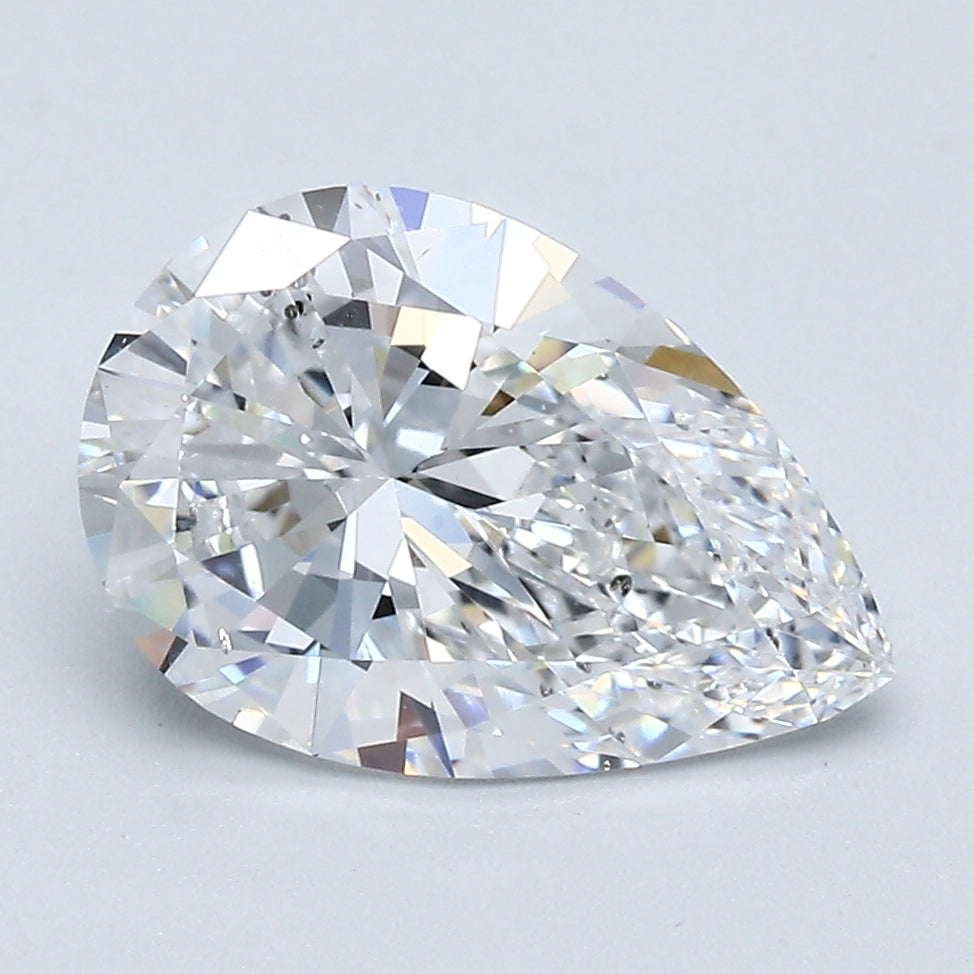 2.63 Carat Pear Shape Natural Mined Diamond E Color SI1 Clarity With GIA Certificate, natural diamonds, precious stones, engagement diamonds