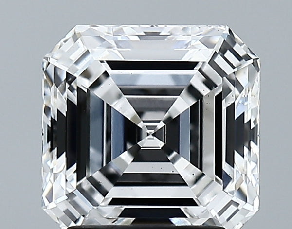 Lab-Grown 2.39 Carat Asscher Cut Diamond color D Clarity VS2 With GIA Certificate, precious stones, engagement diamonds