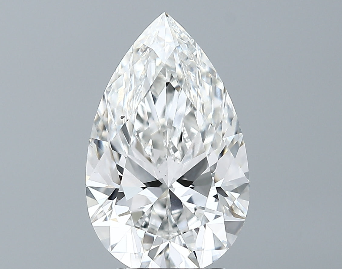 Lab-Grown 3.30 Carat Pear Shape Diamond color F Clarity VS2 With GIA Certificate, precious stones, engagement diamonds