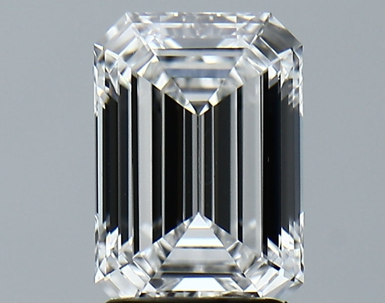 Lab-Grown 2.07 Carat Emerald Cut Diamond color E Clarity VVS2 With GIA Certificate, precious stones, engagement diamonds