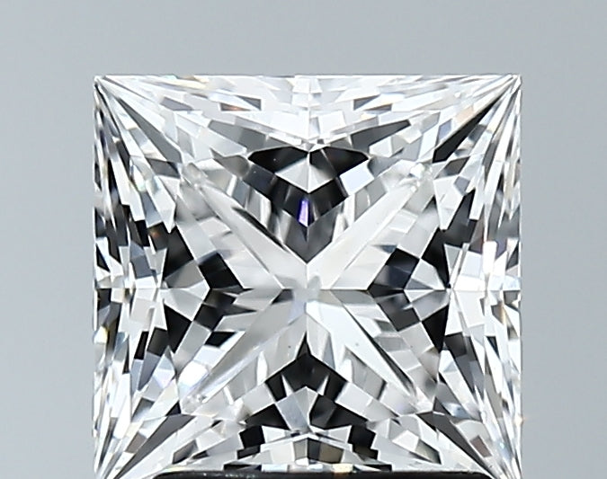 Lab-Grown 2.19 Carat Princess Cut Diamond color E Clarity VS1 With GIA Certificate, precious stones, engagement diamonds