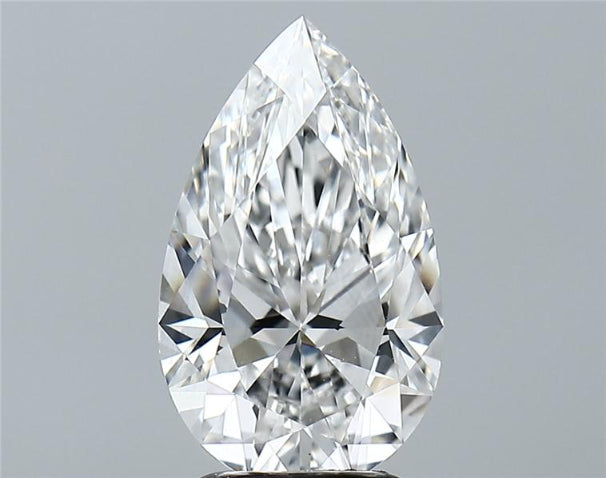 Lab-Grown 2.73 Carat Pear Shape Diamond color E Clarity VS2, precious stones, engagement diamonds