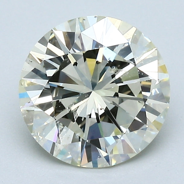 1.99 Carat Round Brilliant Diamond color N Clarity I1, natural diamonds, precious stones, engagement diamonds