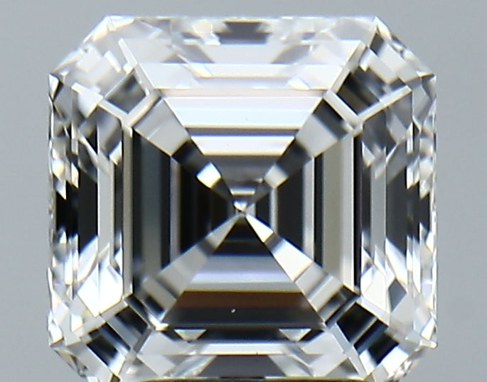 Lab-Grown 3.05 Carat Asscher Cut Diamond color E Clarity VVS2, precious stones, engagement diamonds