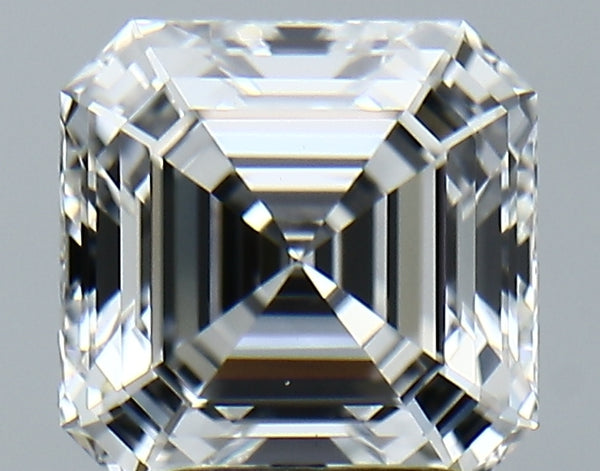 Lab-Grown 3.05 Carat Asscher Cut Diamond color E Clarity VVS2, precious stones, engagement diamonds