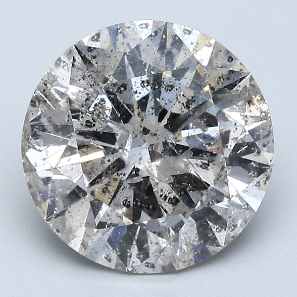 3.52 Carat Round Brilliant Natural Mined Diamond K Color I3 Clarity With GIA Certificate, natural diamonds, precious stones, engagement diamonds