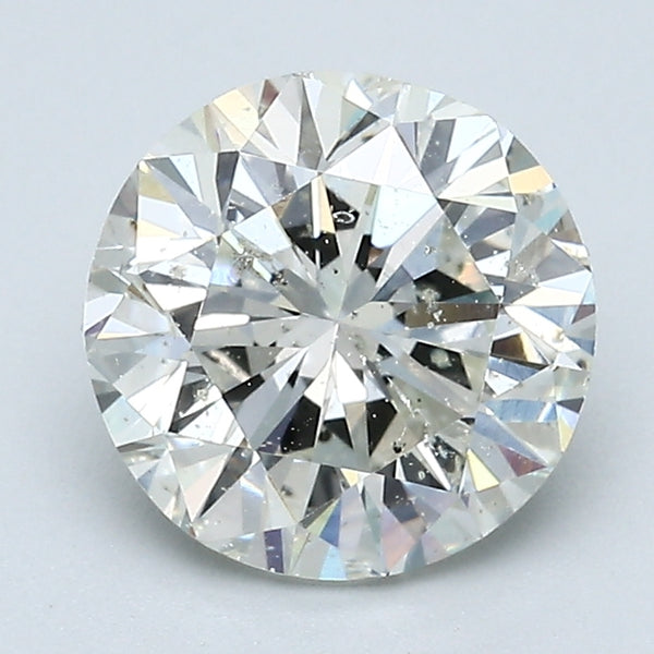 2.09 Carat Round Brilliant Natural Mined Diamond J Color I1 Clarity With GIA Certificate, natural diamonds, precious stones, engagement diamonds