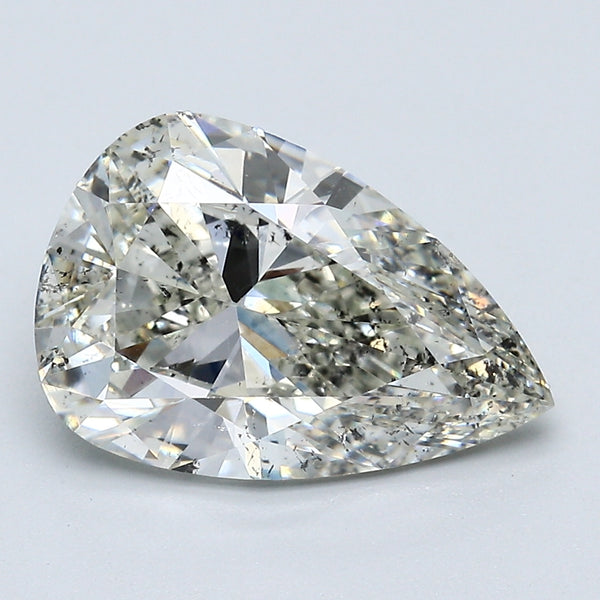 4.16 Carat Pear Shape Natural Mined Diamond J Color I1 Clarity With GIA Certificate, natural diamonds, precious stones, engagement diamonds