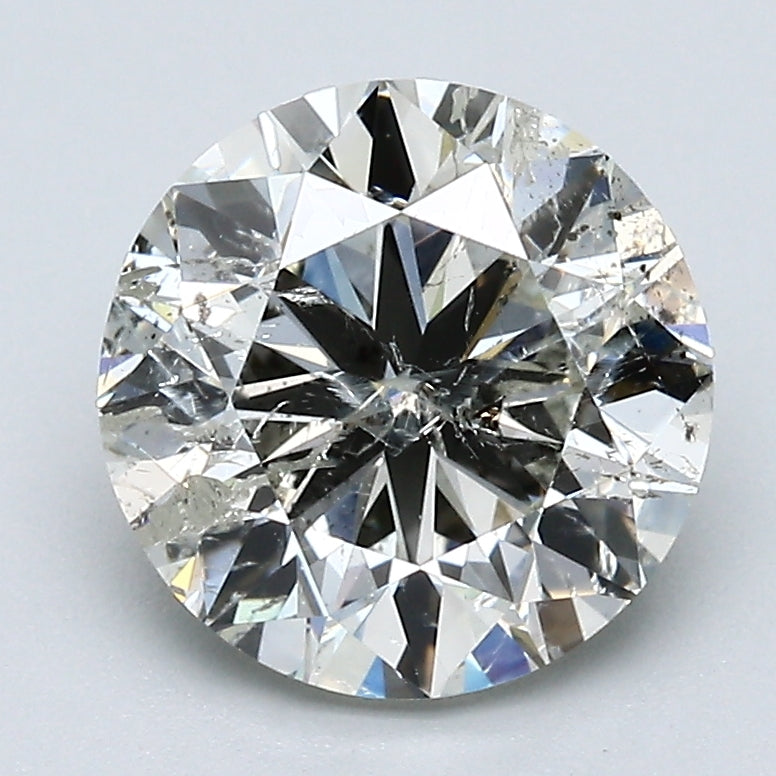 2.52 Carat Round Brilliant Natural Mined Diamond L Color I2 Clarity With GIA Certificate, natural diamonds, precious stones, engagement diamonds