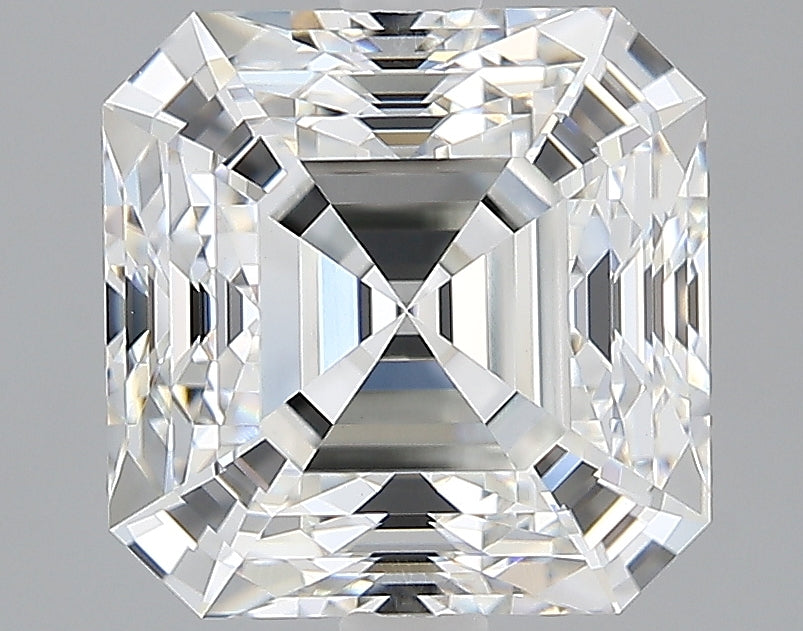 Lab-Grown 2.60 Carat Asscher Cut Diamond color E Clarity VVS2, precious stones, engagement diamonds
