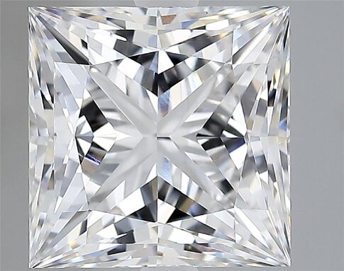 Lab-Grown 3.63 Carat Princess Cut Diamond color E Clarity VVS2, precious stones, engagement diamonds