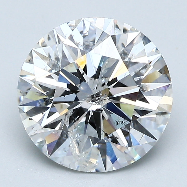 3.32 Carat Round Brilliant Natural Mined Diamond E Color I2 Clarity With GIA Certificate, natural diamonds, precious stones, engagement diamonds