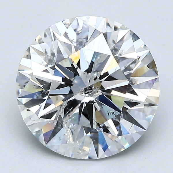 3.32 Carat Round Brilliant Natural Mined Diamond E Color I2 Clarity With GIA Certificate, natural diamonds, precious stones, engagement diamonds