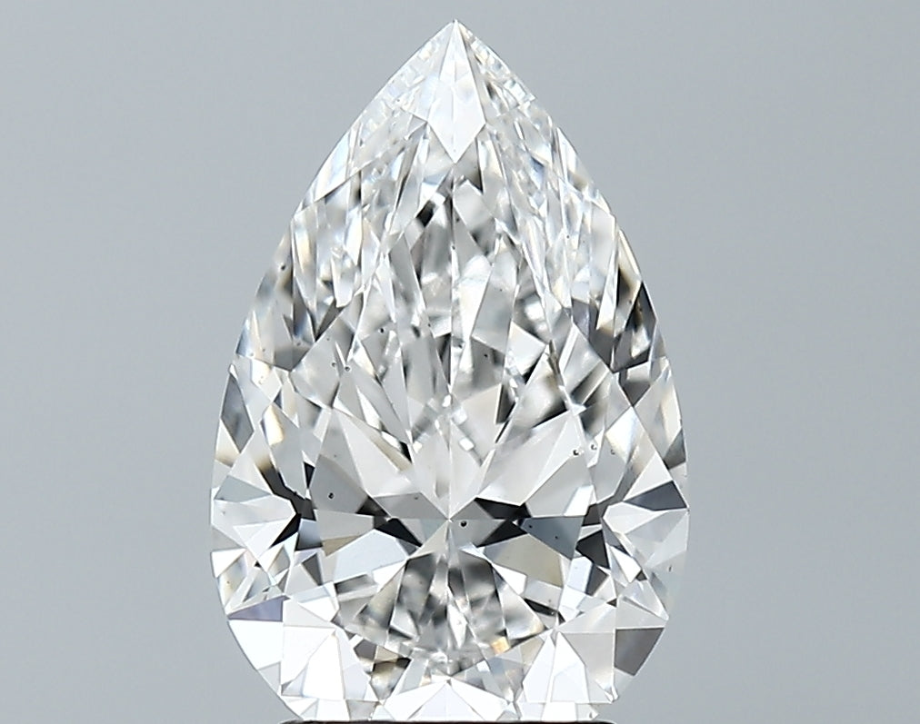 Lab-Grown 2.76 Carat Pear Shape Diamond color F Clarity VS2 With GIA Certificate, precious stones, engagement diamonds