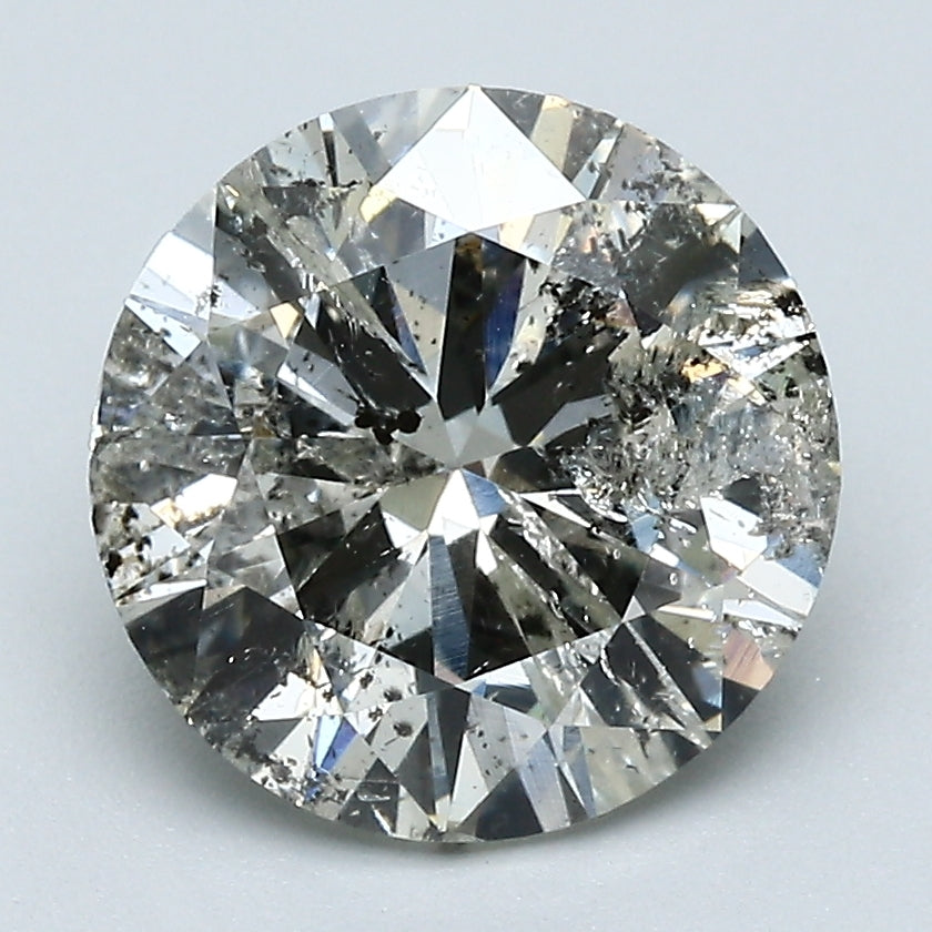 3.11 Carat Round Brilliant Natural Mined Diamond K Color I3 Clarity With GIA Certificate, natural diamonds, precious stones, engagement diamonds