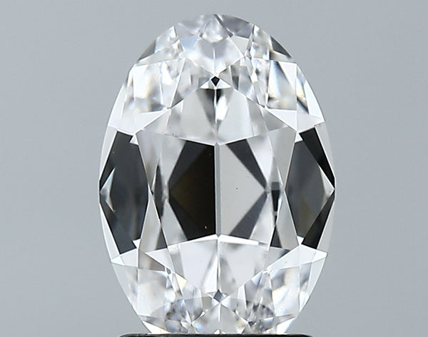 Lab-Grown 2.08 Carat Antique Oval Shape Diamond color D Clarity VS2 With GIA Certificate, precious stones, engagement diamonds