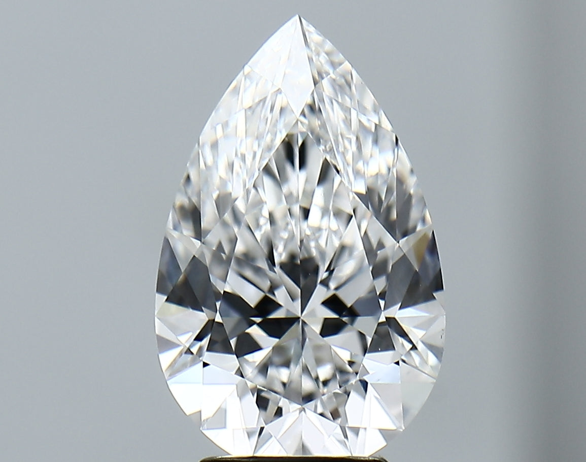 Lab-Grown 3.52 Carat Pear Shape Diamond color E Clarity VS1 With GIA Certificate, precious stones, engagement diamonds
