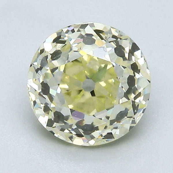 1.80 Carat Old European Cut Estate Natural Mined Diamond Fancy Light  Yellow Color SI1 Clarity With GIA Certificate, natural diamonds, precious stones, engagement diamonds