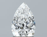 Lab-Grown 1.37 Carat Pear Shape Diamond color E Clarity VVS2 With GIA Certificate, precious stones, engagement diamonds