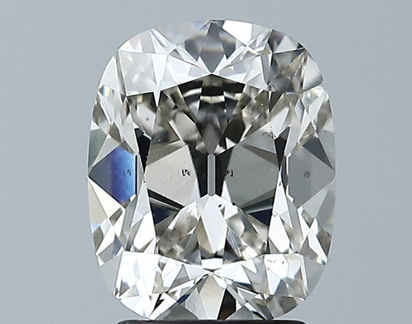 Lab-Grown 2.19 Carat Antique Cushion Cut Diamond color FV.BL Clarity SI1, precious stones, engagement diamonds