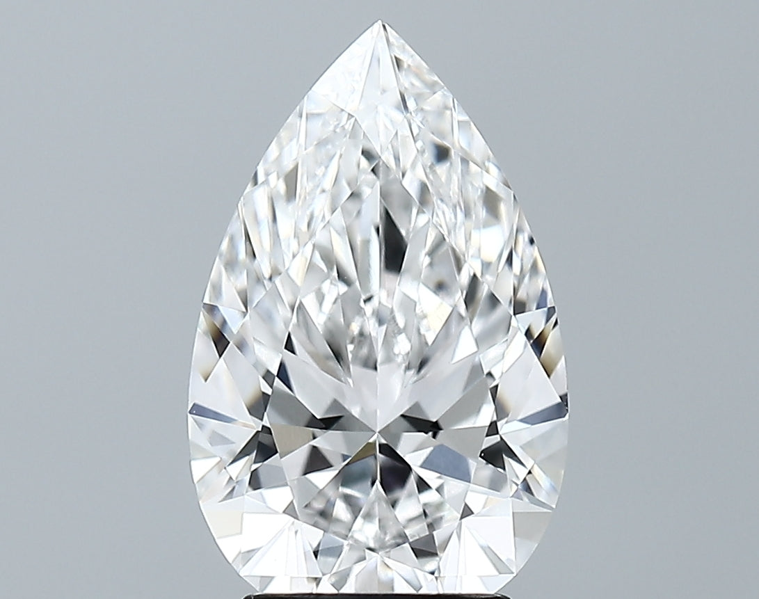 Lab-Grown 3.10 Carat Pear Shape Diamond color D Clarity VVS2 With GIA Certificate, precious stones, engagement diamonds