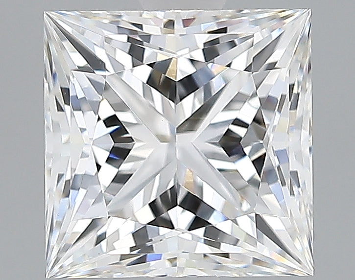 Lab-Grown 2.08 Carat Princess Cut Diamond color E Clarity VVS2, precious stones, engagement diamonds
