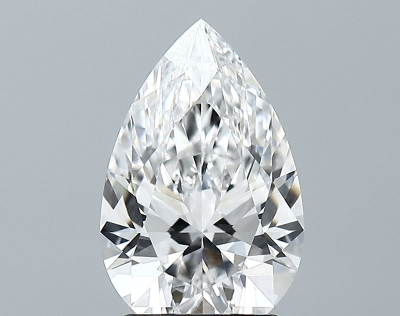 Lab-Grown 2.30 Carat Pear Shape Diamond color E Clarity VVS2 With GIA Certificate, precious stones, engagement diamonds