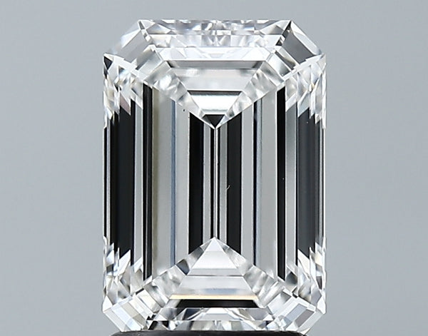 Lab-Grown 2.14 Carat Emerald Cut Diamond color E Clarity VS1 With GIA Certificate, precious stones, engagement diamonds