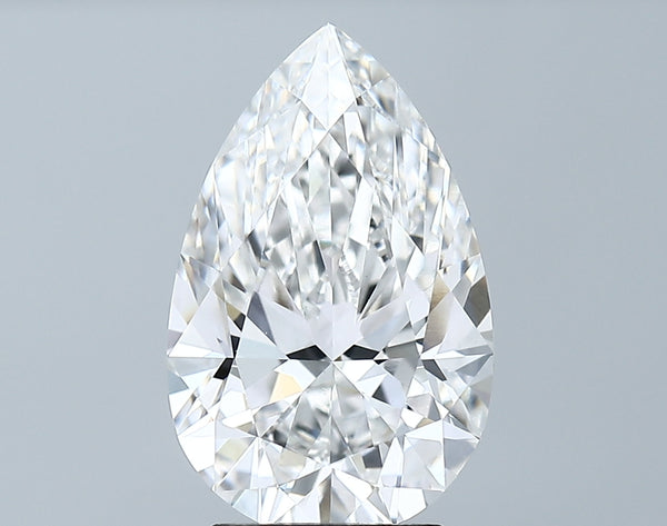 Lab-Grown 3.22 Carat Pear Shape Diamond color F Clarity VVS2 With GIA Certificate, precious stones, engagement diamonds