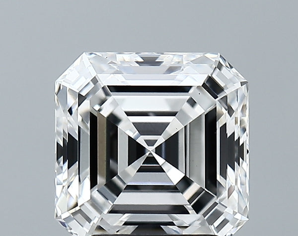 Lab-Grown 3.08 Carat Asscher Cut Diamond color E Clarity VS1 With GIA Certificate, precious stones, engagement diamonds