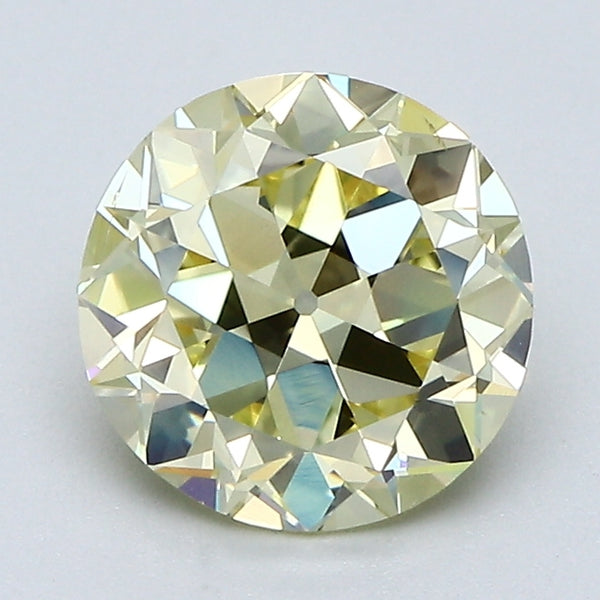 1.95 Carat Old European Cut Engagement Natural Mined Diamond Fancy  Yellow Color SI1 Clarity With GIA Certificate, natural diamonds, precious stones, engagement diamonds