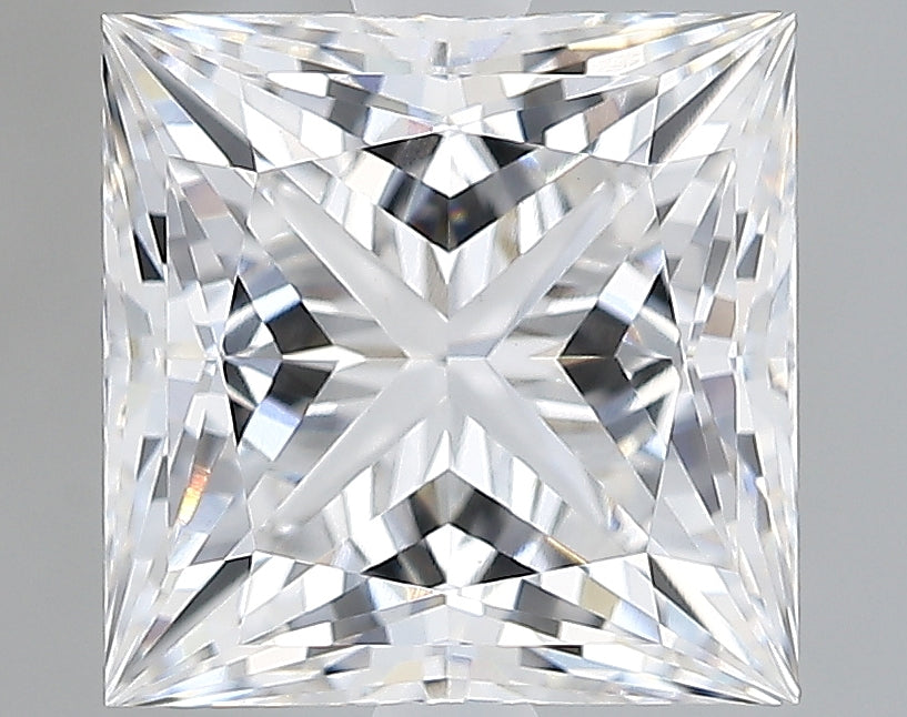 Lab-Grown 3.09 Carat Princess Cut Diamond color E Clarity VVS2, precious stones, engagement diamonds