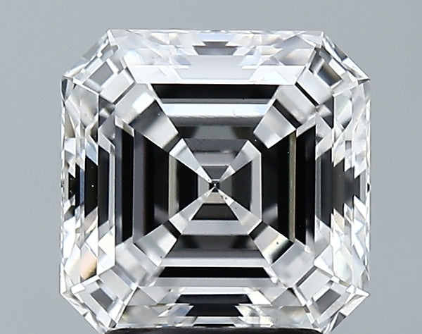 Lab-Grown 2.52 Carat Asscher Cut Diamond color E Clarity VS2 With GIA Certificate, precious stones, engagement diamonds