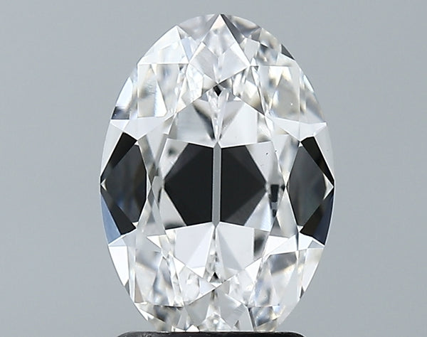 Lab-Grown 2.04 Carat Antique Oval Shape Diamond color F Clarity VS1 With GIA Certificate, precious stones, engagement diamonds