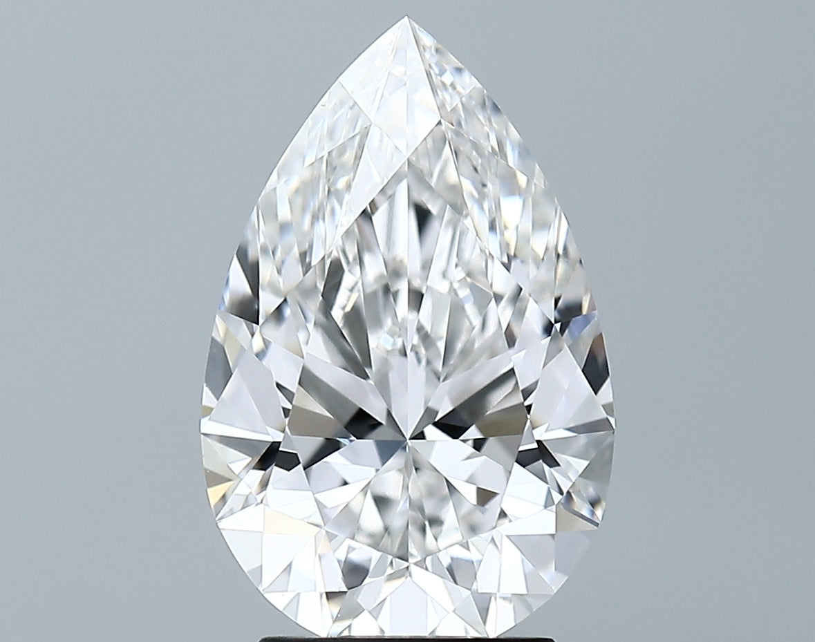 Lab-Grown 3.15 Carat Pear Shape Diamond color F Clarity VVS2 With GIA Certificate, precious stones, engagement diamonds