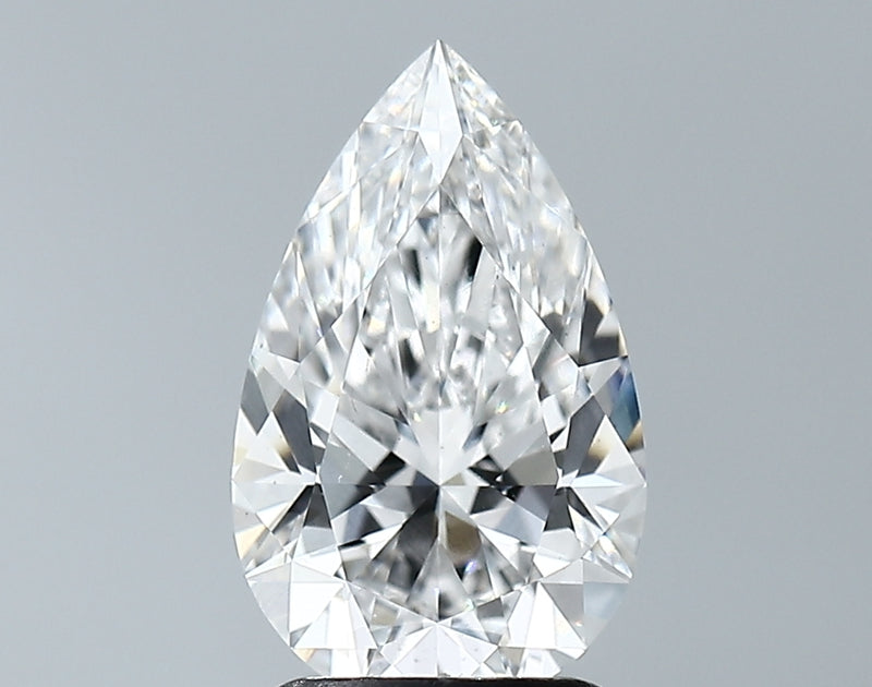 Lab-Grown 2.16 Carat Pear Shape Diamond color E Clarity VS1 With GIA Certificate, precious stones, engagement diamonds