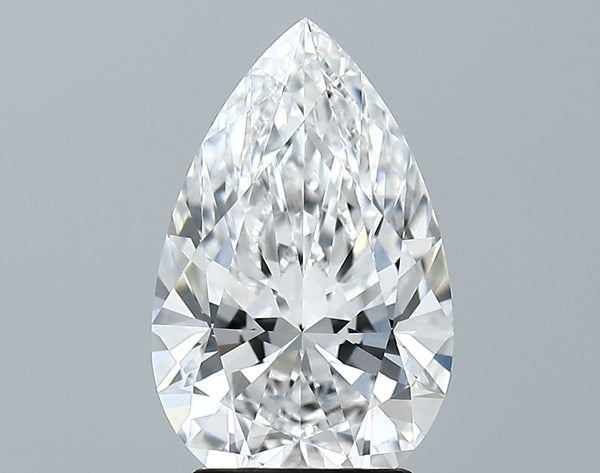 Lab-Grown 2.90 Carat Pear Shape Diamond color D Clarity VVS1 With GIA Certificate, precious stones, engagement diamonds