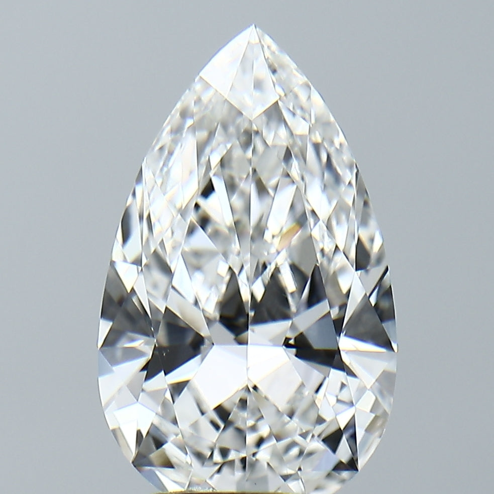 Lab-Grown 3.94 Carat Pear Shape Diamond color E Clarity VVS2, precious stones, engagement diamonds