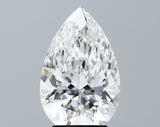 Lab-Grown 3.26 Carat Pear Shape Diamond color E Clarity VVS2 With GIA Certificate, precious stones, engagement diamonds